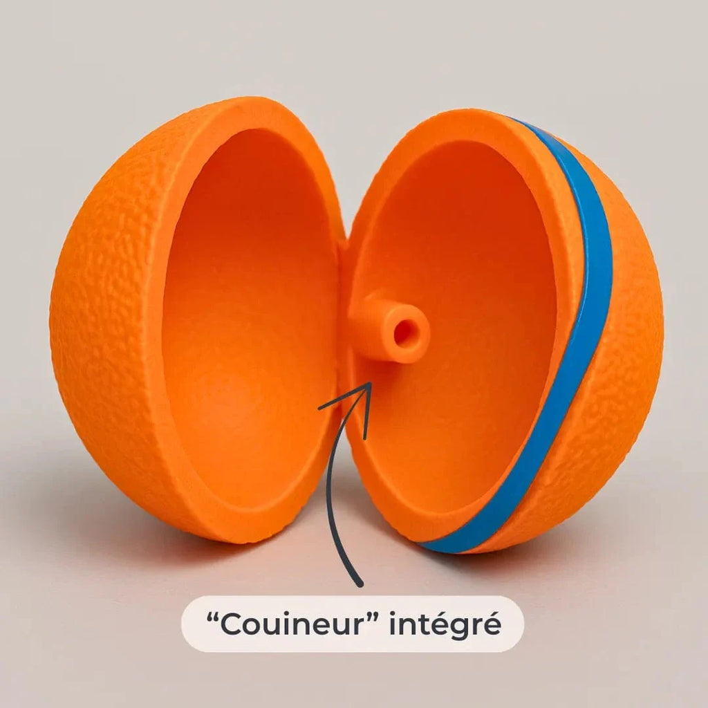 Balle en caoutchouc souple pour chien moyen - Plaisir de jeu