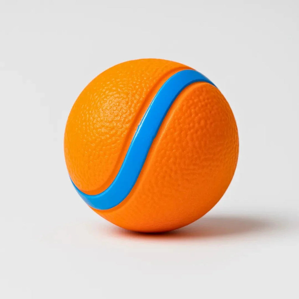 Balle en caoutchouc souple pour chien moyen - Plaisir de jeu