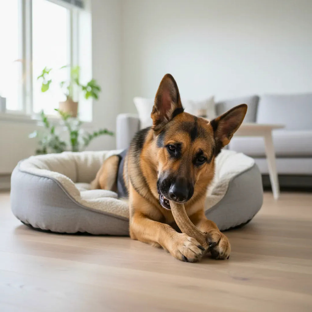Bois de cerf entier : Mastication naturelle pour mâchoire puissante