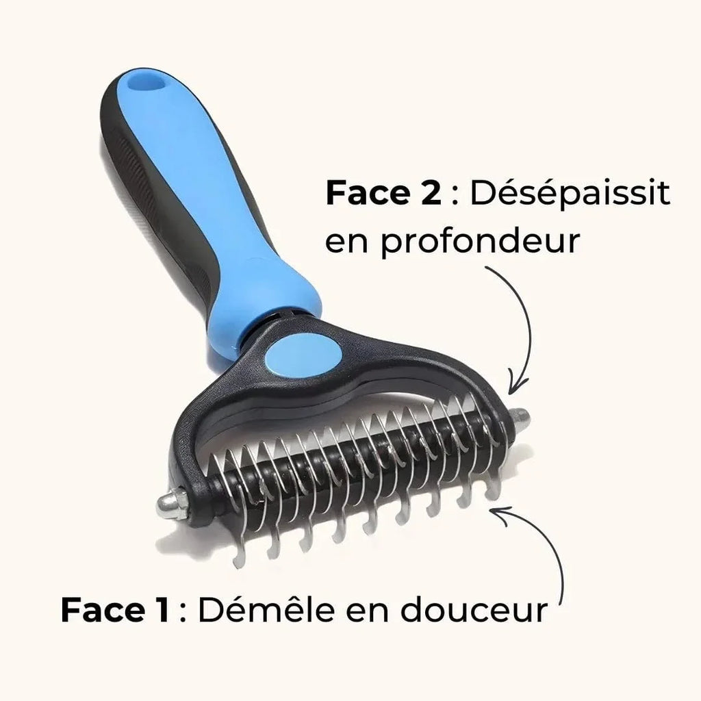 Brosse étrille pour chien – Démêle et enlève les nœuds