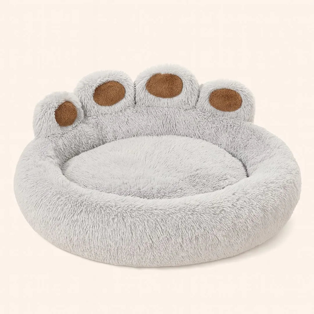 Coussin douillet pour chien - CosyPatte | Design en forme de patte Gris Cendré / M