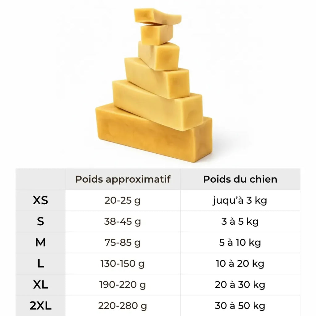 Fromage de Yak: bâtonnet à mâcher nutritif, longue durée