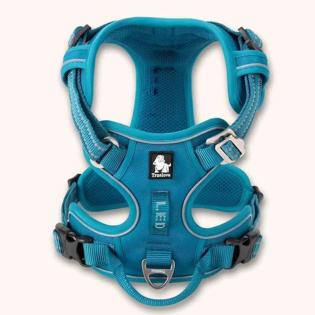 Harnais anti-traction innovant,  spécial chien qui tire Bleu ciel / XS