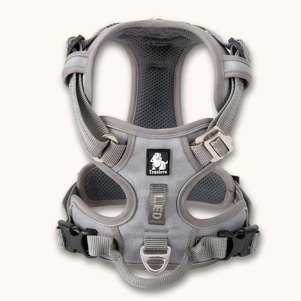 Harnais anti-traction innovant,  spécial chien qui tire Gris / XS