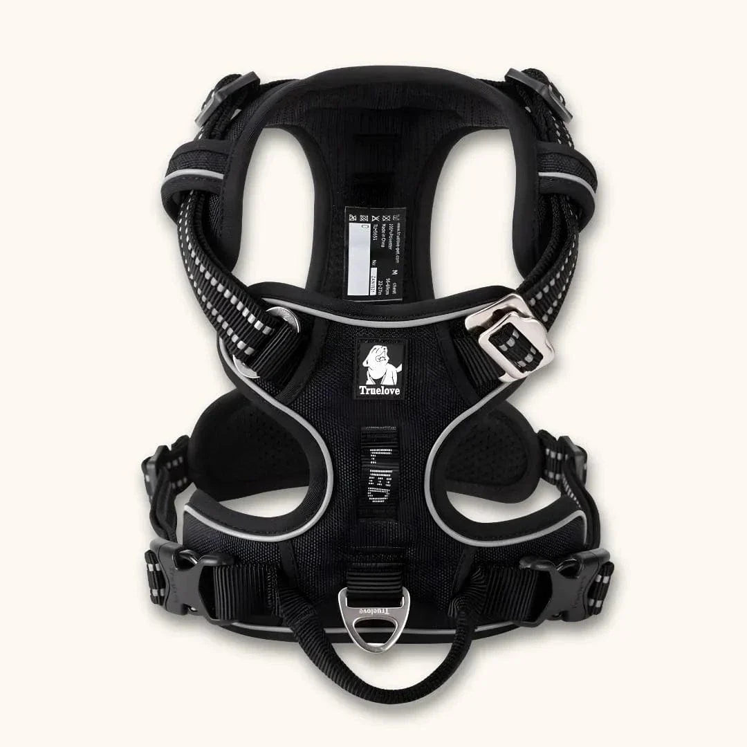 Harnais anti-traction innovant,  spécial chien qui tire Noir / XS