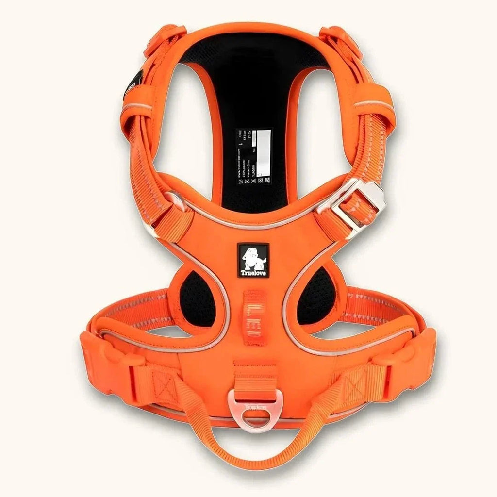 Harnais anti-traction innovant,  spécial chien qui tire Orange / XS