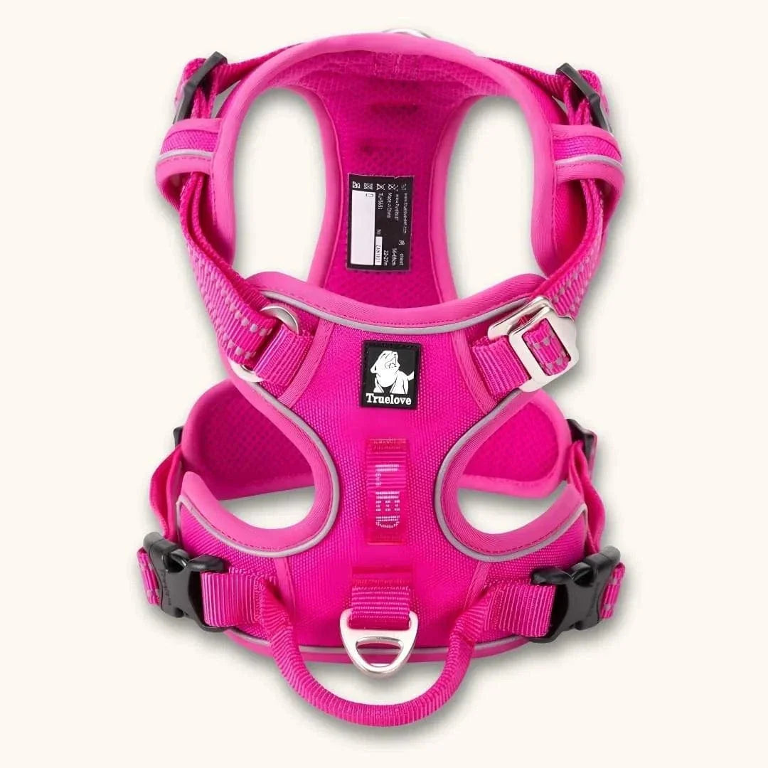 Harnais anti-traction innovant,  spécial chien qui tire Rose / XS