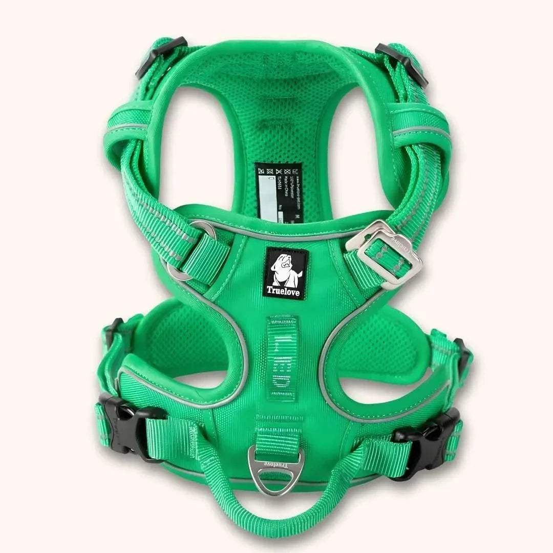 Harnais anti-traction innovant,  spécial chien qui tire Vert / XS