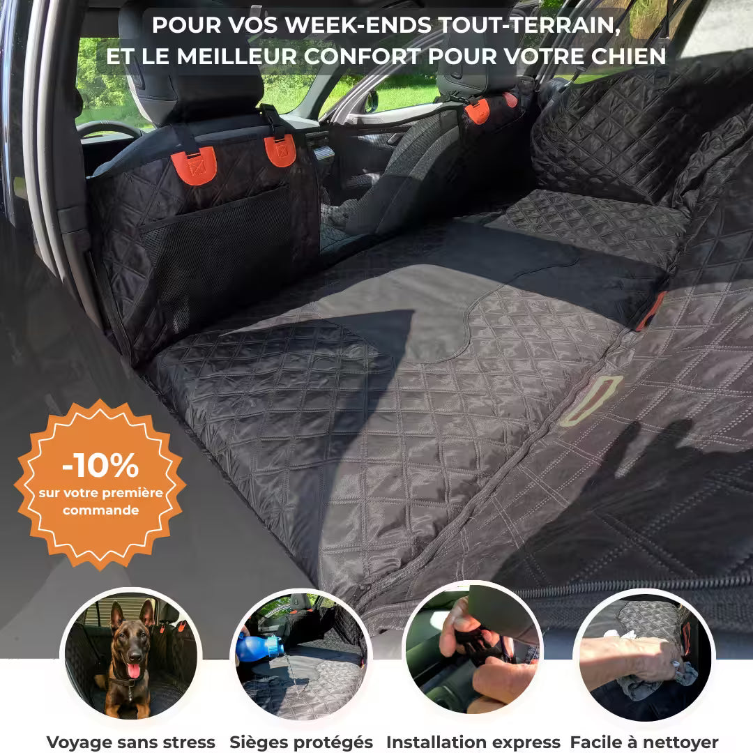 Housse de voiture pour chien avec matelas gonflable - K9 GuardShield +