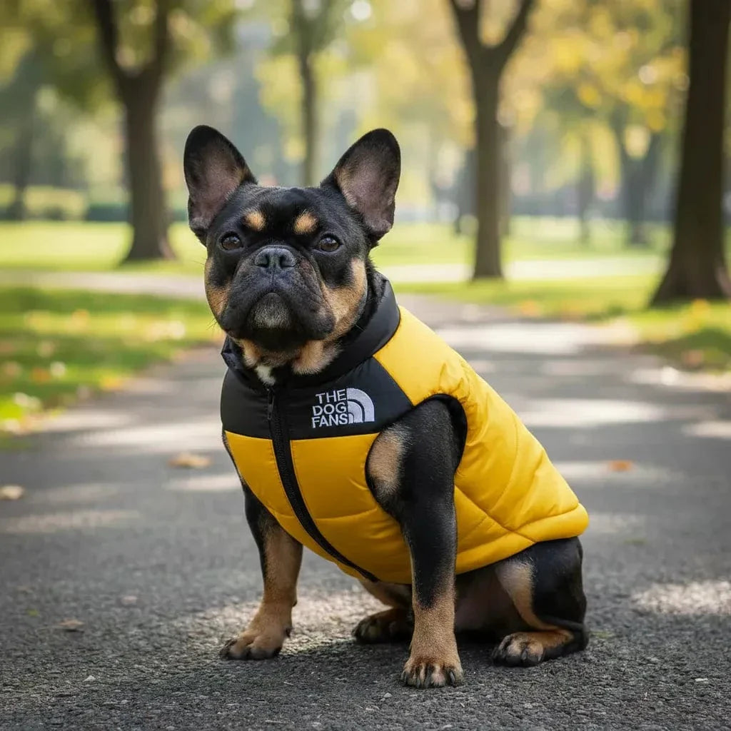 Manteau hiver Bouledogue Français & Anglais - Confort & Chaleur Jaune / XS