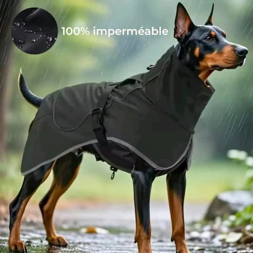 Manteau imperméable Dobermann : Confort & protection Noir Ébène / S