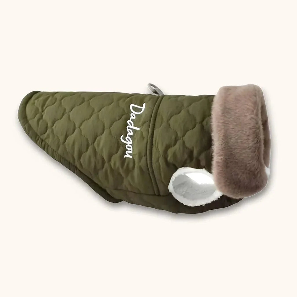 Manteau pour Chien en Fourrure Vert / S