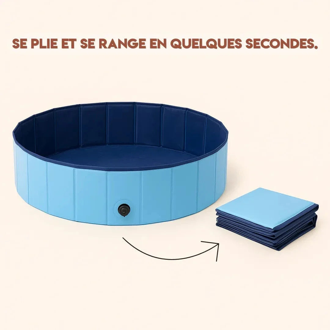 Piscine pour chien pliable – Rafraîchissement instantané